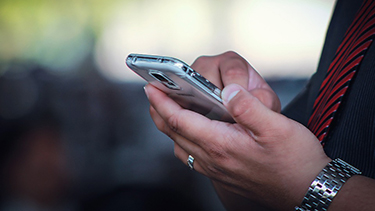 Person with mobile phone